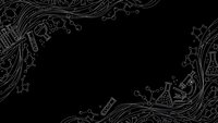 Abstract circuit board pattern with flowing electronic pathways on black background for technology and digital design projects.