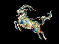 Ornate goat with decorative patterns isolated on transparent background, ready for t-shirt design, clipart, stickers, sublimation and print-on-demand projects.