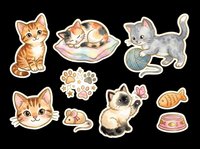 Cute kittens and cat accessories collection isolated on transparent background, ready for t-shirt designs, stickers, clipart, print-on-demand products and sublimation projects.