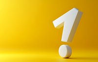 White exclamation mark on vibrant yellow background with soft shadow effect creates dynamic minimalist composition for attention-grabbing designs and presentations.