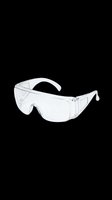 Clear protective safety glasses isolated on transparent background, ready for clipart, sublimation, print-on-demand products, t-shirt designs, and stickers.