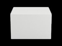 Blank white cardboard box isolated on transparent background, ready for packaging design, branding mockups, product presentations, print-on-demand, and commercial use.