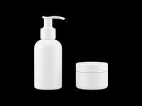 Skincare product bottles isolated on transparent background, ready for cosmetic packaging design, t-shirt graphics, print-on-demand products, stickers, and sublimation projects.