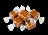 Wrapped caramel candies isolated on transparent background, ready for stickers, t-shirt design, print on demand, clipart, and sublimation projects.