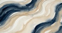 Abstract watercolor waves in navy blue and beige tones creating flowing organic patterns for modern interior design and artistic projects.