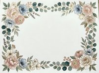 Floral frame with roses, peonies, and eucalyptus leaves on cream background. Isolated design element suitable for invitations, cards, and digital projects.