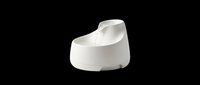 White ceramic pet water fountain isolated on transparent background, ready for clipart, print-on-demand products, t-shirt designs, stickers, and sublimation projects.