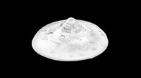 Clear transparent gel drop with bubbles, isolated on transparent background. Ready for cosmetic, skincare, serum, beauty product design, stickers, print on demand, and T-shirt use.
