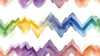 Watercolor wavy lines in vibrant rainbow colors on white background, isolated design element for graphic projects, web design, and creative compositions.