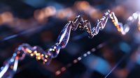 Upward trending financial chart with glowing line graph showing market growth and investment gains against blurred bokeh background.