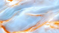 Luxurious marble texture in light blue and copper tones with flowing natural veining pattern creates elegant abstract background for luxury design projects.