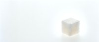 Translucent frosted glass cube with crystalline texture isolated on white background, suitable for design projects, web graphics, and digital compositions.