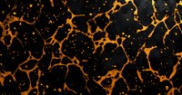 Molten gold cracks spread across dark surface with glowing orange lines and sparks, creating abstract lava or cracked texture background for design projects.