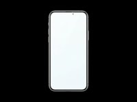 Modern smartphone with blank screen isolated on transparent background, ready for mockups, app presentations, t-shirt designs, stickers, and print on demand projects.