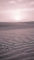Soft-focus beach sand in foreground with gentle waves and sunset sky creating serene coastal atmosphere. Use for travel, wellness, and nature-themed designs.
