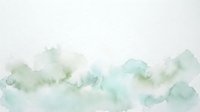 Soft green watercolor wash with organic flowing shapes and gentle transparency effects on white background for artistic design projects and creative layouts.