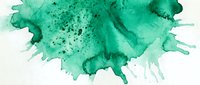 Vibrant emerald watercolor splash with organic ink dispersal and fluid drips, suitable for backgrounds, design elements, and creative projects.