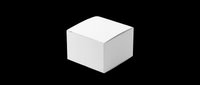 White blank box isolated on transparent background, ready for packaging design, branding mockups, product presentations, t-shirt printing, and print-on-demand applications.