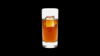Glass of cola with ice cubes isolated on transparent background, ready for beverage design projects, t-shirt graphics, print-on-demand products, stickers, and digital design use.