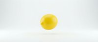 Single fresh yellow lemon isolated on clean white background for culinary design projects and healthy food concepts.