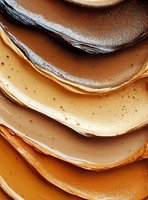 Stack of golden brown pancakes with bubbled surface texture showing breakfast food preparation and cooking details.
