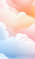 Soft gradient clouds in pastel coral and blue tones create dreamy atmospheric background with gentle color transitions, suitable for modern minimalist designs.