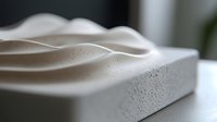 Minimalist abstract white wavy surface with soft curves and textured details creates elegant architectural background with subtle light and shadow play.
