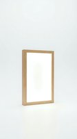 Wooden frame with white mat isolated on neutral background, ready for artwork display, interior design mockups, and home decor projects.