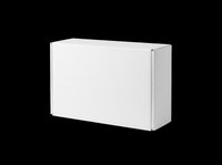 White blank cardboard box isolated on transparent background, ready for design use in mockups, packaging, clipart, stickers, and print on demand projects.