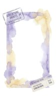 Adventure awaits world traveler watercolor frame with passport stamps and boarding pass isolated on white background for travel design projects.