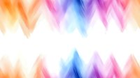 Colorful abstract zigzag pattern with orange, pink, blue, and purple gradient waves creating dynamic movement on white background.