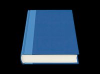 Blue hardcover book isolated on transparent background, ready for stickers, clipart, T-shirt design, print on demand, and sublimation projects.