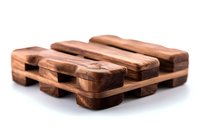 Wooden soap dish with slats design on white background, handcrafted bathroom accessory made from natural materials for eco-friendly home decor and sustainable living.