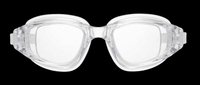 Pair of clear protective eyeglasses isolated on transparent background, ready for design use on t-shirts, clipart, stickers, and print-on-demand products.