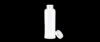Clear plastic bottle with flip cap isolated on transparent background, ready for beverage packaging design, product mockups, labels, print-on-demand, and commercial use.