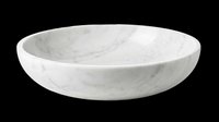 Marble bowl with elegant gray veining, isolated on transparent background. Ready for T-shirt design, stickers, clipart, print on demand, and sublimation projects.
