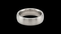 Polished silver band ring isolated on transparent background, ready for jewelry design, e-commerce, product mockups, print-on-demand catalogs, and digital retail applications.