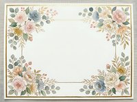 Vintage floral frame with roses, eucalyptus, and botanical elements in soft pastels. Isolated design on cream background, ready for invitations, cards, and decorative projects.