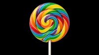 Colorful spiral lollipop with rainbow swirls isolated on transparent background. Ready for clipart, t-shirt design, stickers, print-on-demand products and sublimation projects.