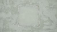 Weathered concrete wall with distressed white square frame, isolated on neutral background for design overlays and graphic compositions.
