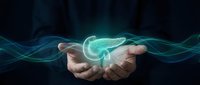 Cupped hands releasing glowing turquoise energy waves against dark background. Mystical power concept for spiritual healing and meditation designs.