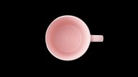 Pink ceramic mug isolated on transparent background, ready for t-shirt design, clipart, stickers, print-on-demand products and sublimation projects.