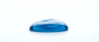 Blue gel capsule pill isolated on white background for pharmaceutical and healthcare design projects.