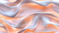 Smooth flowing waves in peach and silver create elegant abstract background with soft metallic sheen and gentle undulating curves, suitable for luxury designs.