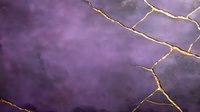 Purple and gold marble texture with elegant golden veins and cracks on dark violet background, luxury abstract pattern for decorative design and wallpaper.