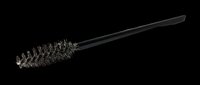 Mascara brush with black bristles and handle isolated on transparent background, ready for beauty product design, cosmetics packaging, makeup tutorials, print-on-demand, and digital beauty graphics.