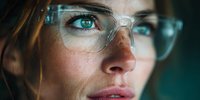 Professional woman scientist wearing protective safety glasses in laboratory environment conducting research and development work.