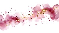 Elegant pink watercolor splash with gold glitter accents flowing horizontally across white background, creating dreamy abstract design for wedding invitations.
