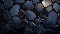 Wet black stones with irregular shapes creating natural pattern. Dark rocks with water drops texture background for spa and wellness design concepts.