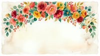 Vintage floral border with roses, peonies, and eucalyptus on aged cream background, isolated for invitations, cards, and design projects.